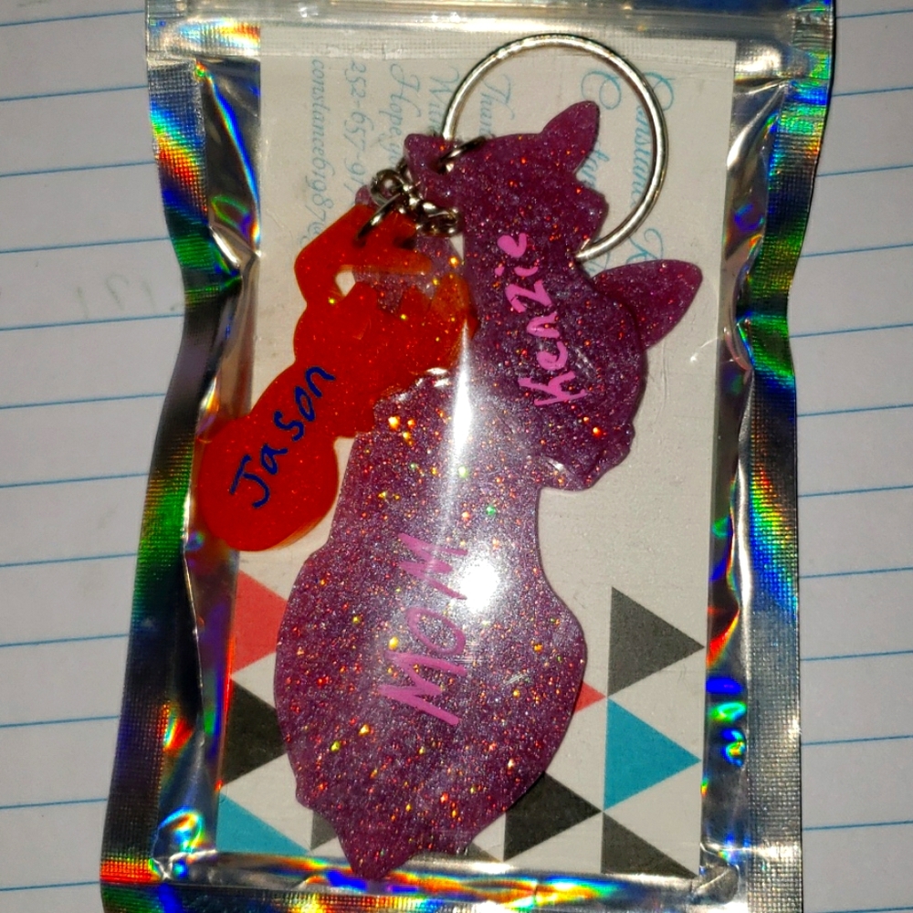 Family of handmade reisn deer 🦌 Keychain